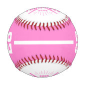 Personalized Player Team Logo Pink 野球ボール (正面)