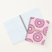 Personalized Playful Pastel Pink Donut  ノートブック (内部)
