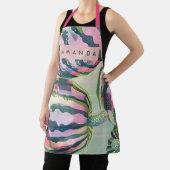 Personalized Playful Watermelon Stripe  エプロン (インサイチュ)