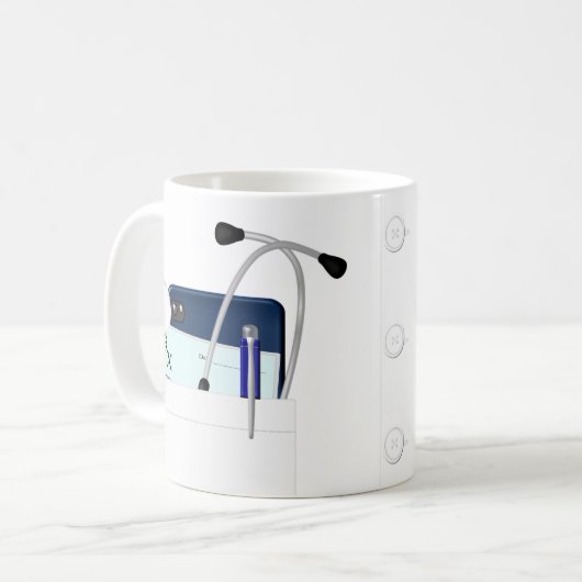 personalized Pockets Mug博士 コーヒーマグカップ (正面左)