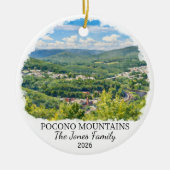 Personalized Pocono Mountains, Custom Pennsylvania セラミックオーナメント (正面)
