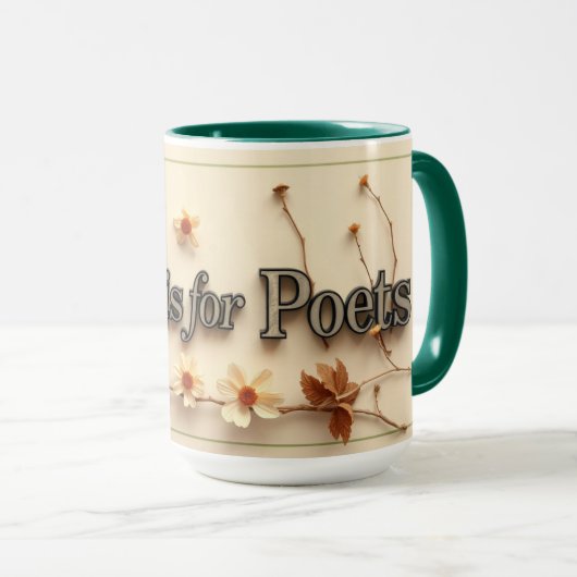 Personalized Poetry in Bloom Aesthetic Gift マグカップ (正面右)