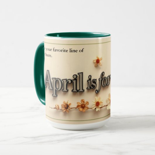 Personalized Poetry in Bloom Aesthetic Gift マグカップ (正面左)