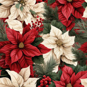 Personalized Poinsettia Towel Chic Christmas Style キッチンタオル