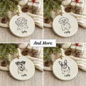 Personalized Pointer Dog Christmas セラミックオーナメント