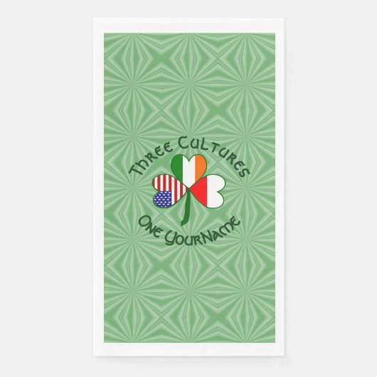 Personalized Poland Ireland USA Shamrock (正面)