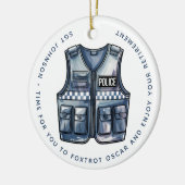 Personalized Police Law Enforcement Retirement セラミックオーナメント (左)