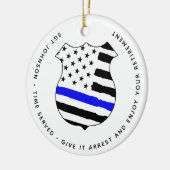 Personalized Police Law Enforcement Retirement セラミックオーナメント (左)