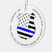Personalized Police Law Enforcement Retirement セラミックオーナメント (左)