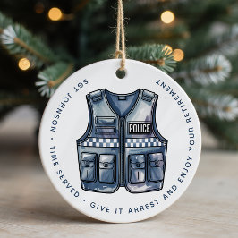 Personalized Police Law Enforcement Retirement セラミックオーナメント