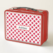 Personalized Polka Dot Metal Lunchbox メタルランチボックス (裏面)