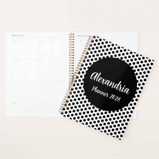 Personalized Polka Dot Planner プランナー手帳 (ディスプレー)