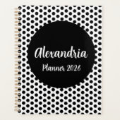 Personalized Polka Dot Planner プランナー手帳 (正面)