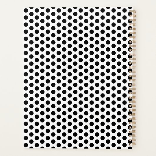 Personalized Polka Dot Planner プランナー手帳 (裏面)