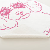 Personalized Poodle Blanket for Dog Mom  Rose Pink シェルパブランケット (3/4)