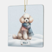 Personalized Poodle Christmas Ornament セラミックオーナメント (左)