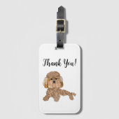 Personalized Poodle Dog Travel ラゲッジタグ (正面縦)