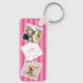 Personalized Poodle Photo Keychain with Name キーホルダー (裏面)