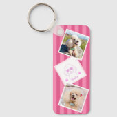Personalized Poodle Photo Keychain with Name キーホルダー (正面)