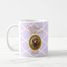 Personalized Poodle Photo | Lavender Poodle Mom コーヒーマグカップ