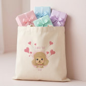 Personalized Poodle Tote Bag Custom Dog Name Gift トートバッグ