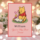 Personalized Pooh Bear Friendship カード