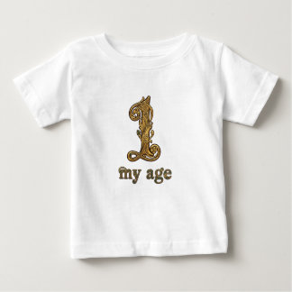 Personalized Pooh First Birthday Baby T-Shirt ベビーTシャツ