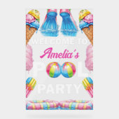 Personalized Pool Party Welcome アクリルサイン (正面)