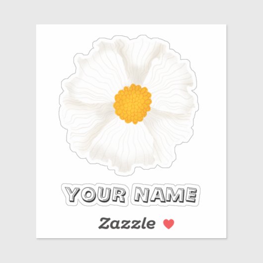 Personalized Poppy Flower Custom-Cut Vinyl Sticker シール (シート)