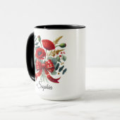 Personalized Poppy Flower Name Mug Gift マグカップ (正面左)