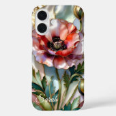 Personalized Poppy Flower Phone Case Floral Case-Mate iPhoneケース (裏面)