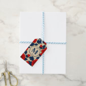 Personalized Poppy Flower Red Floral Monogram ギフトタグ (より糸付き)