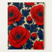 Personalized Poppy Flower Red Floral Monogram プランナー手帳 (裏面)