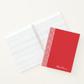Personalized Poppy Red Floral Notebook   ノートブック (内部)