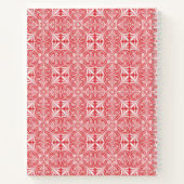 Personalized Poppy Red Floral Notebook   ノートブック (裏面)