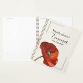 Personalized Poppy Weekly Planner Aesthetic Floral プランナー手帳 (ディスプレー)