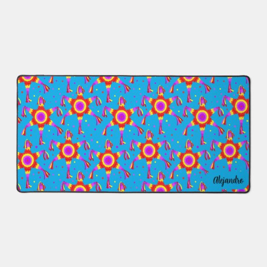 Personalized Posada Navideña Blue Piñata Custom デスクマット (正面)