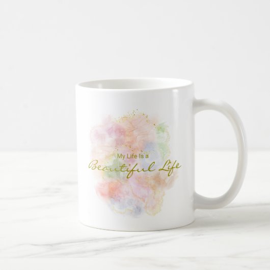 Personalized Positive Quote Resin Art Typography コーヒーマグカップ (右)