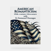 Personalized Post Grunge Romanticism American Flag アクリルサイン (正面)