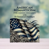 Personalized Post Grunge Romanticism American Flag アクリルサイン (ニュートラル)