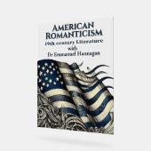 Personalized Post Grunge Romanticism American Flag アクリルサイン (傾斜)