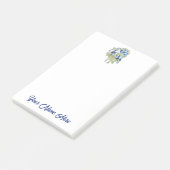 Personalized Post It Notes with Floral Graphic ポストイット (アングル)