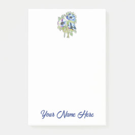 Personalized Post It Notes with Floral Graphic ポストイット
