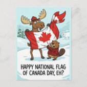 Personalized Postcard National Flag of Canada Day シーズンポストカード (正面)