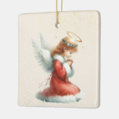 Personalized Praying Girl Angel Christmas Ornament セラミックオーナメント (左)