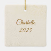 Personalized Praying Girl Angel Christmas Ornament セラミックオーナメント (裏面)