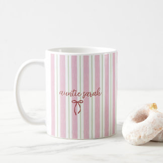 Personalized Pregnancy Reveal Pink Stripe コーヒーマグカップ