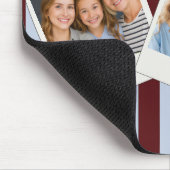Personalized Preppy Brown Blue Cabana Stripe マウスパッド (コーナー)