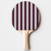 Personalized Preppy Brown Blue Cabana Stripe 卓球ラケット (裏面)