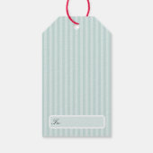 Personalized Preppy Coastal Tree Christmas ギフトタグ (裏面)